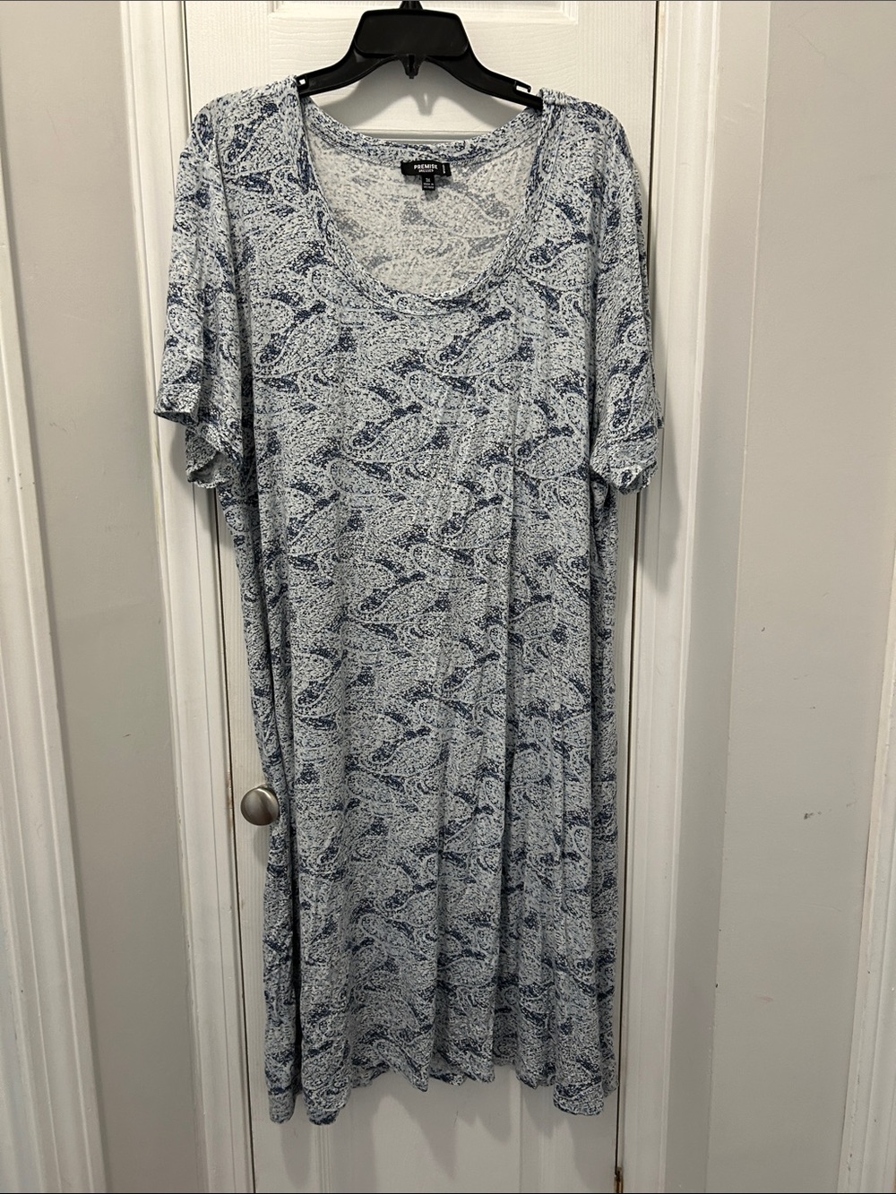 Premise Light Blue Paisley Swing Dress